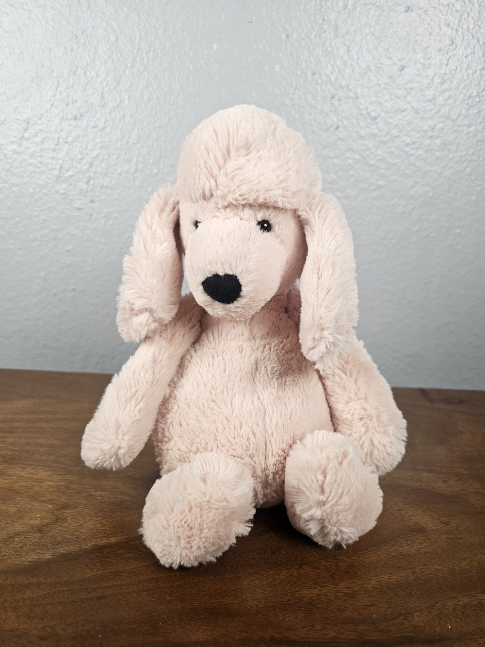 Jellycat London Bashful Poodle Plush Blush Pink Stuffy Medium 12" RHTF